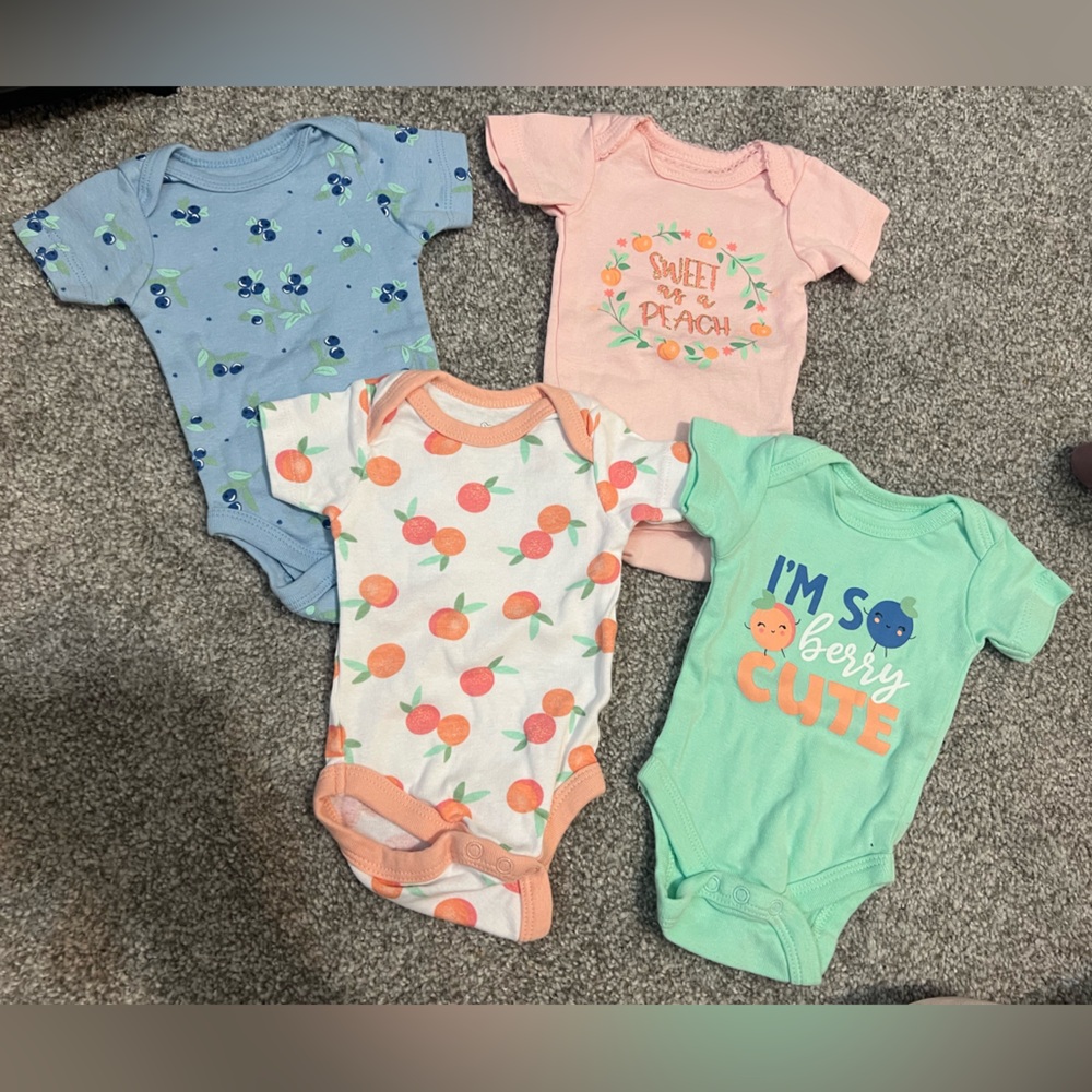 Koala Baby 4-Pack Short Sleeve Onesies - Newborn